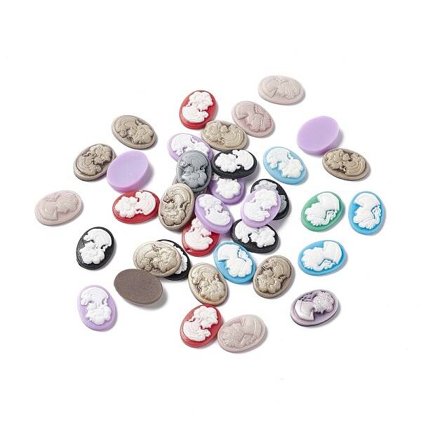 Cameos Opaque Resin Cabochons
