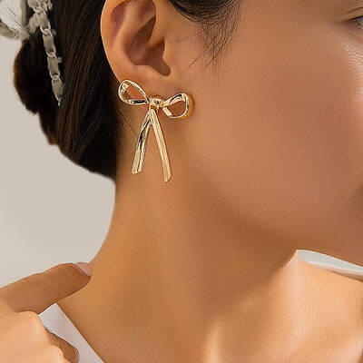 Bowknot Alloy Stud Earrings