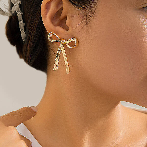 Bowknot Alloy Stud Earrings
