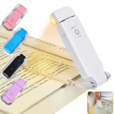 Pzsunly Portable Bookmark Light, USB Rechargeable LED Reading Light, Clip-on Reading Light, Bed Reading Eye Protective Light