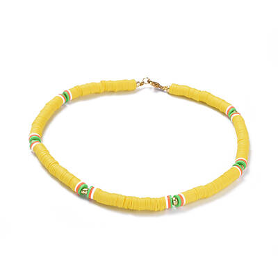 Handmade Polymer Clay Heishi Beads Choker Necklaces