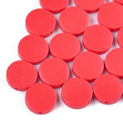 Painted Natural Poplar Wood Beads