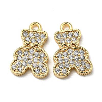 Brass Micro Pave Cubic Zirconia Pendants