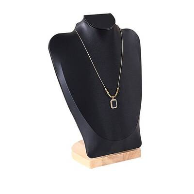 Bust Shaped PU Leather Jewelry Necklace Display Stands