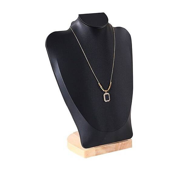 Bust Shaped PU Leather Jewelry Necklace Display Stands