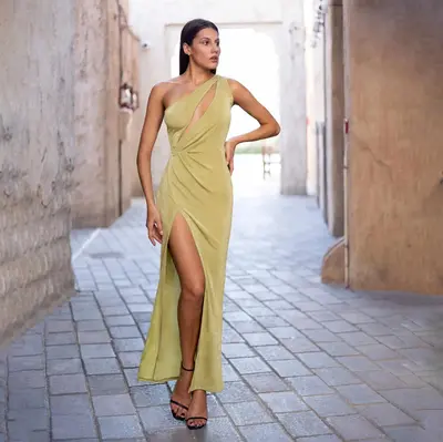 Irene Long Dress | Size: M | Color: Green