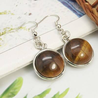 Fashion Natural Tiger Eye Earrings
