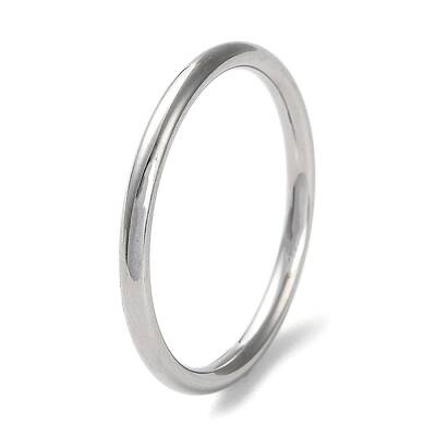 Non-Tarnish 304 Stainless Steel Simple Plain Band Finger Ring for Women Men