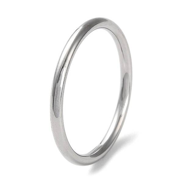 Non-Tarnish 304 Stainless Steel Simple Plain Band Finger Ring for Women Men