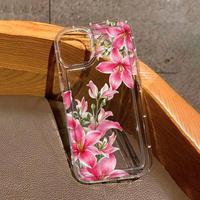 Floral Pattern Clear Phone Case, Decorative Phone Protector Cover, Phone Accessories Compatible with iPhone 11 12 13 14 15 16...