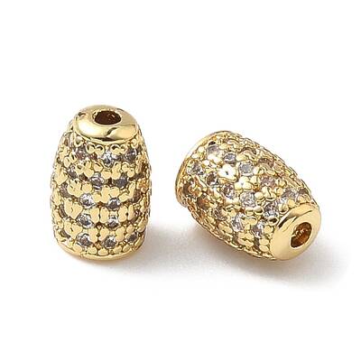 Brass Clear Cubic Zirconia Beads