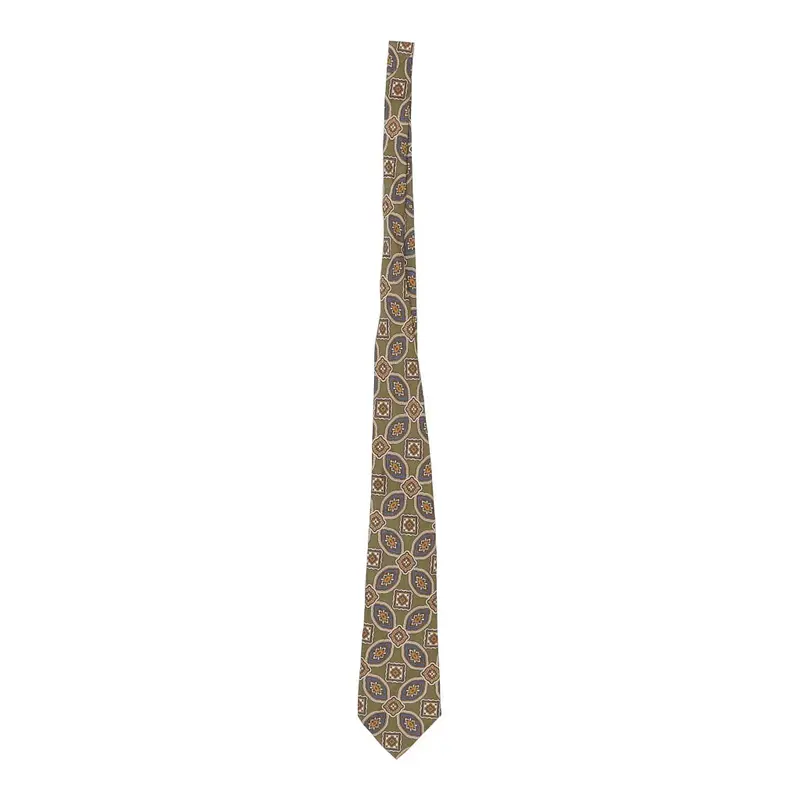 Benetton Tie - No Size Brown Silk