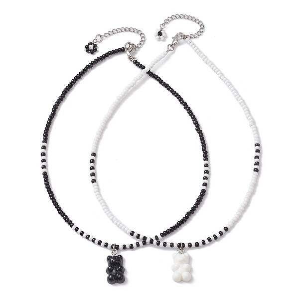 Glass Beaded Necklaces Set