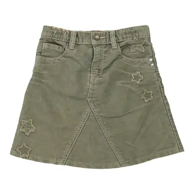 Age 5 Gap Embroidered Cord Skirt - Small Khaki Cotton