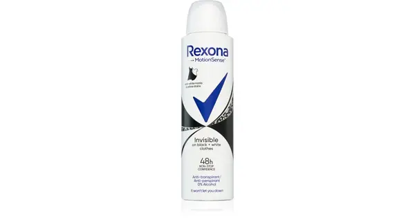 Rexona Antiperspirant Black+White Invisible Motionsense - Spray - 150ml