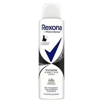 Rexona Spray Antitraspirante Motionsense Invisible Black + White 150 Ml