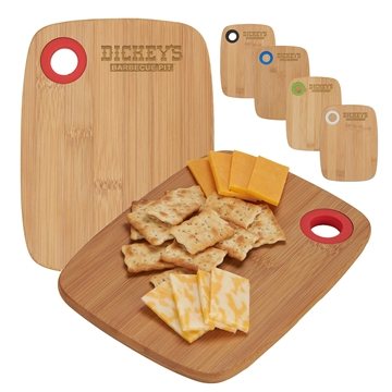 150 Promotional Small Bamboo Cutting Board w/Silicone Ring - FDA ...