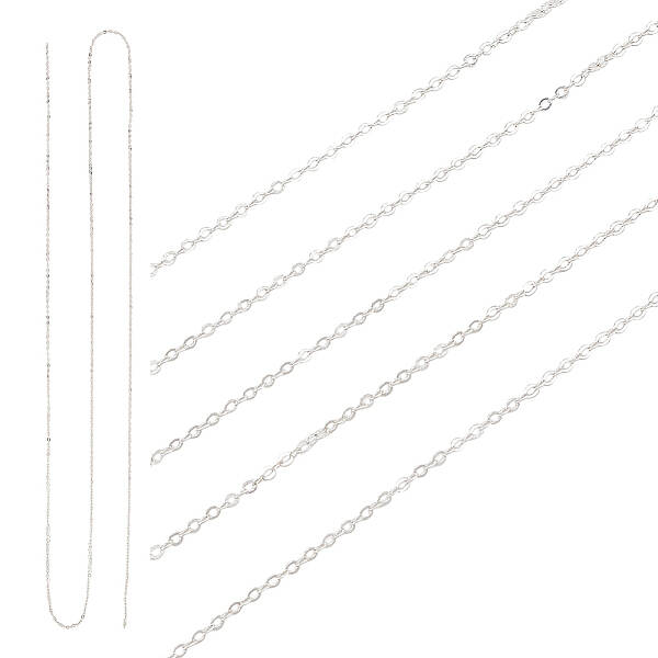 925 Sterling Silver Flat Cable Chains