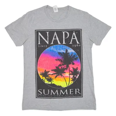 GILDAN Napa Since 1960 Summer Mens T-Shirt Grey M