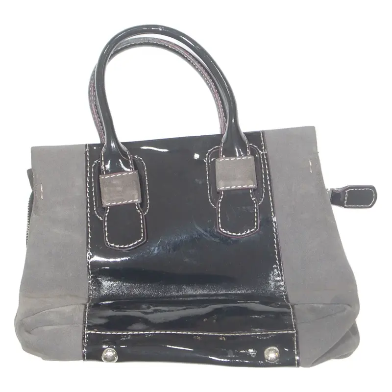 LANCASTER Womens Handbag Grey Leather