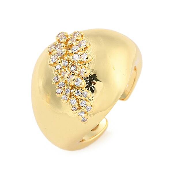 Clear Cubic Zirconia Open Cuff Ring