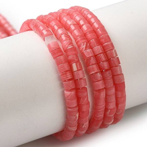 Synthetic Rhodochrosite Beads Strands