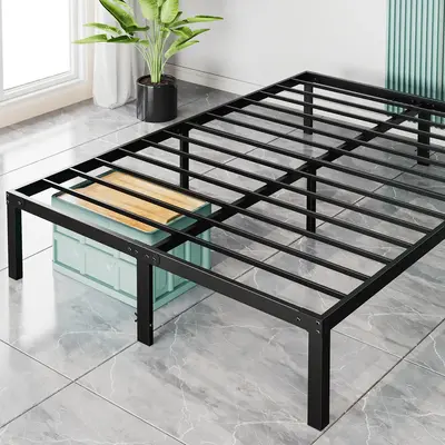 [DEAL] Bed Frame - Heavy Duty Metal Platform Bed Frames with Storage Space, Sturdy Steel Slat Support, No Box Spring Needed