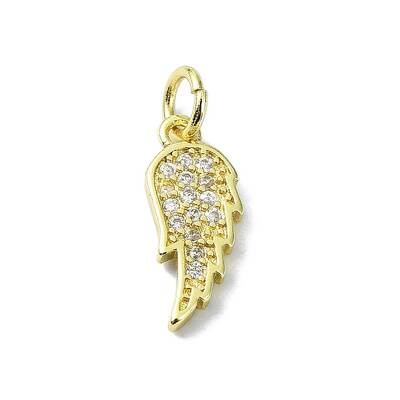 Brass Micro Pave Clear Cubic Zirconia Charms