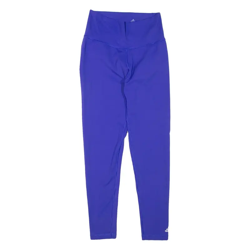 ADIDAS Womens Leggings Purple Skinny S W20 L24