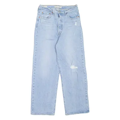 LEVI'S Ribcage BIG E Womens Jeans Blue Relaxed Straight W29 L27