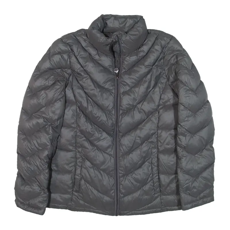 CALVIN KLEIN Insulated Puffer Jacket Grey Nylon Womens S