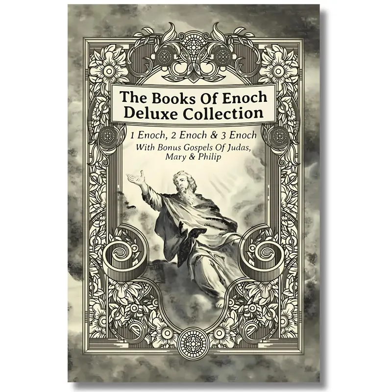 The Books Of Enoch Deluxe Collection: 1, 2, 3 Enoch & Bonus Gospels Of Judas, handy size jesus bible christian book