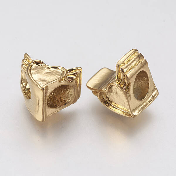 Ion Plating(IP) 304 Stainless Steel European Beads Enamel Settings