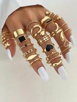 Summer 2024 Vintage Hollow Out Butterfly Heart Design Cuff Ring, Promise Rings Jewelry, New Fashion Accessories for Women Gir...
