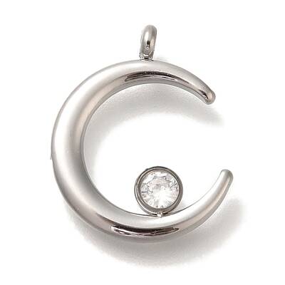304 Stainless Steel Crystal Rhinestone Pendants