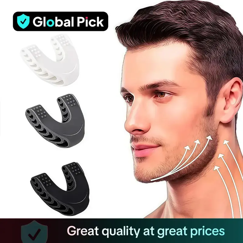 U Shape Jaw Exerciser, 1 Count Mouth Jawline Face Fitness Muscle Chew Ball, LINGPENG Bite Breaker Training Equipment