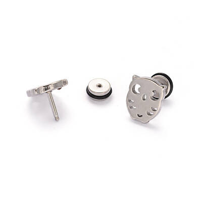 Tarnish Resistant 304 Stainless Steel Owl Earlobe Plugs