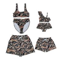 Green Brown Camouflage  Swimsuits (All genders & sizes)