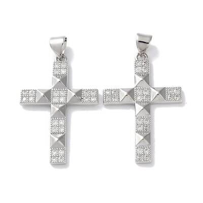 Rack Plating Brass Micro Pave Cubic Zirconia Pendants