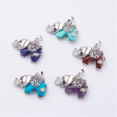 Natural & Synthetic Mixed Stone Pendants