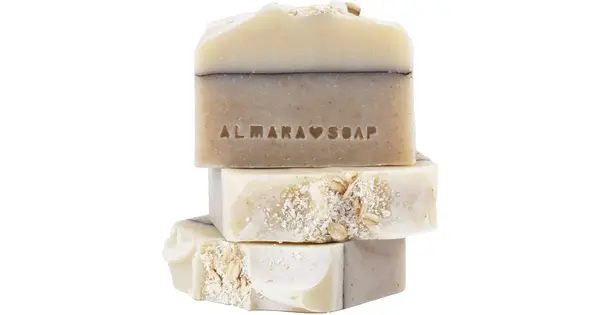 Almara Soap Natural Oatmeal Cake Handmade Soap For Sensitive Skin 90 G