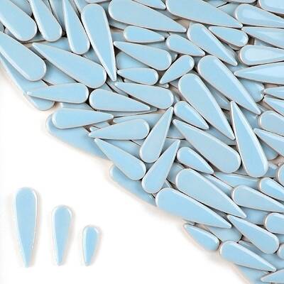 3 Styles Teardrop Shape Porcelain Mosaic Tiles