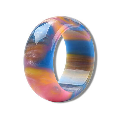Resin Wide Chunky Finger Ring for Women
