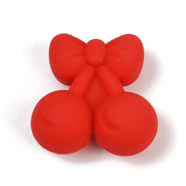 Cherry Food Grade Silicone Focal Beads