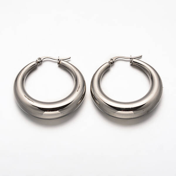 Non-Tarnish Ring 304 Stainless Steel Hoop Earrings