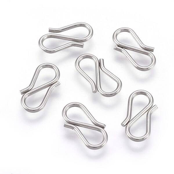 Tarnish Resistant 304 Stainless Steel S-Hook Clasps