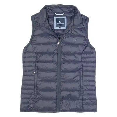 CREW CLOTHING Down Insulated Womens Puffer Gilet Blue Nylon UK 8