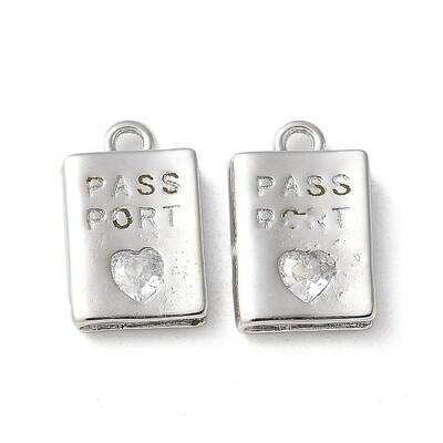 Rack Plating Brass Micro Pave Cubic Zirconia Pendants