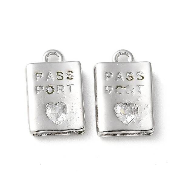Rack Plating Brass Micro Pave Cubic Zirconia Pendants