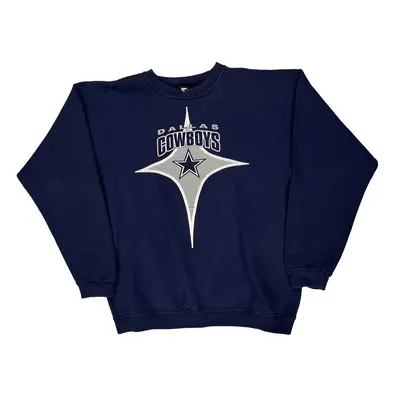 Dallas Cowboys Starter Nfl Sweatshirt - Large Navy Cotton Blend